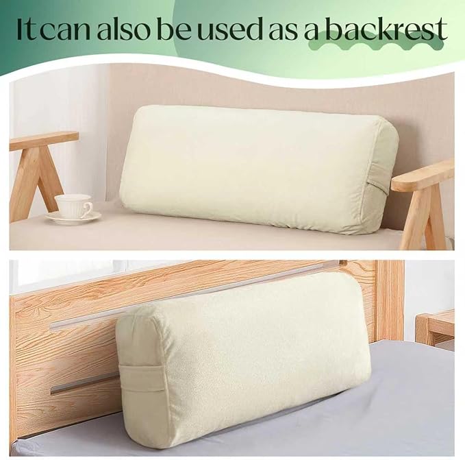 Premium Crushed Sponge Yoga Bolster Pillow for Yin Yoga, Restorative & Meditation - Rectangular Cushion