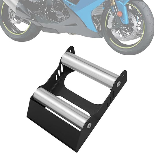 Motorcycle Wheel Cleaning Stand Universal Wheel Roller Stand for Tire Cleaning & Chain Lubrication Heavy Duty Paddock Stand for Street Bike (Motorcycle < 700 LB & Tire Width <260 mm) Black