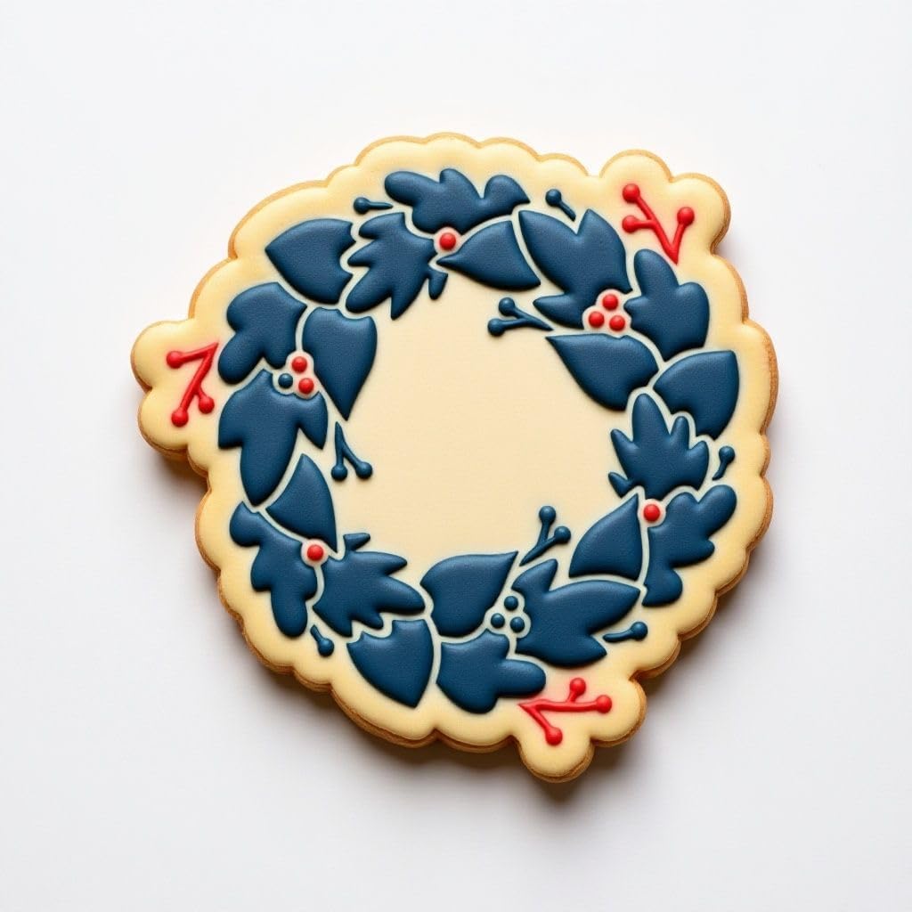 Wreath Cookie cutter and stencil set Baking stencils and cutters bundle DIY bakery decorating kit Wedding Cookie cutter with stencils Icing stencil and cookie cutter combo (Wreath Set)