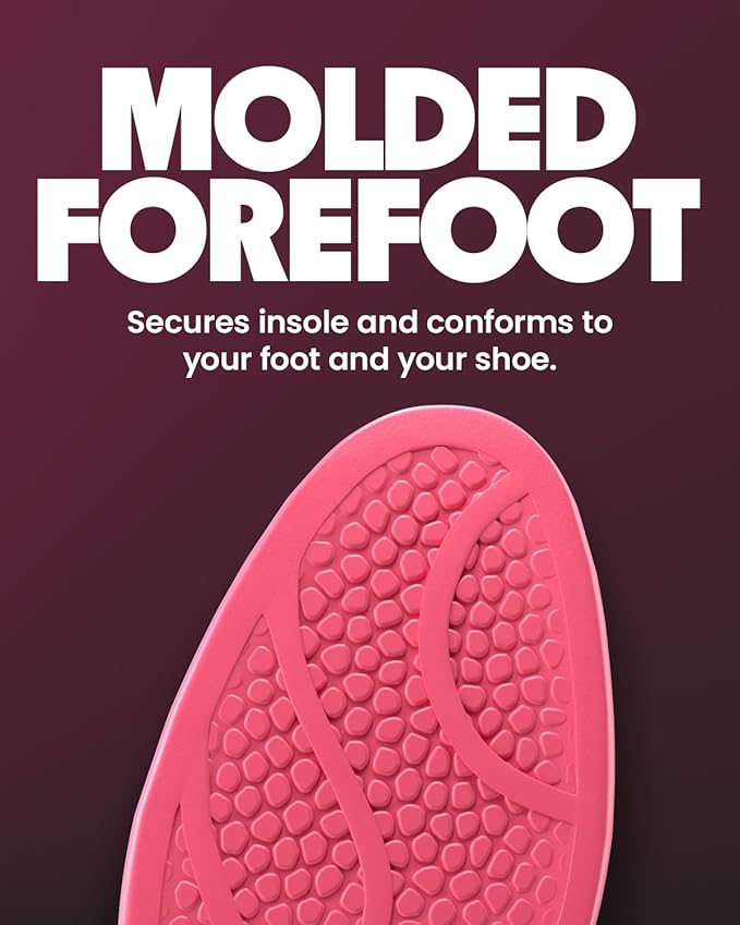 MOVE Baseline - All-Purpose Insoles - Sock Liner - Ultra Thin Shock Absorption - Maximum Freedom of Movement and Energy Return Cleats, Shoes, Running, Basketball, Baseball (M9-9.5/W10.5-11)