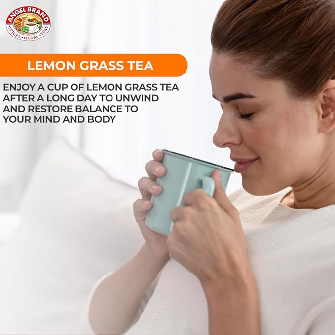 Angel Brand Lemongrass Tea Bags, 20 Bags – Lemon Grass Tea with Ginger, Rose Hips, & Cloves - lemongrass tea bags Famous in Jamaican culture with Balanced Flavor, Rich Nutrients & Health Benefits