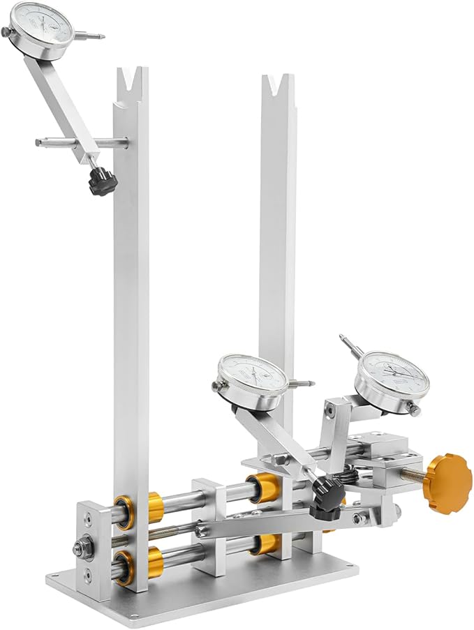 Bicycle Wheel Truing Stand ,Bicycle Wheel Repair Tool Kit Heavy-Duty Adjustable Repair Bracket w/3 Precision Gauges, Foldable Design, Universal 10-29" Wheelset Compatibility for Bike Shops & Home