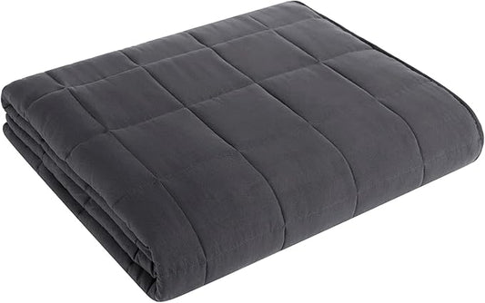 L'AGRATY Weighted Blanket 20lbs 80x87 Cooling Breathable Heavy Blanket with Glass Beads for Adult All-Season