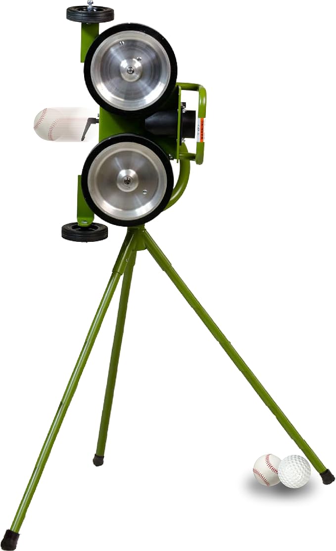 Mound Yeti Baseball Softball Pitching Machine, Youth and Adult Single Wheel Pitching Machine for Baseball and Softball, Training Equipment