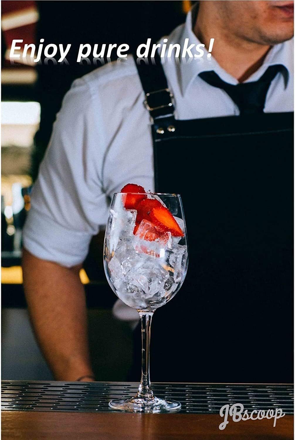 JBscoop Large Ice Scoop with Holes. Stainless Steel Ice Scoop with Drain Holes to Reduce Unwanted Dilution. Heavy Duty and Dishwasher Safe. Six Ounce Capacity.