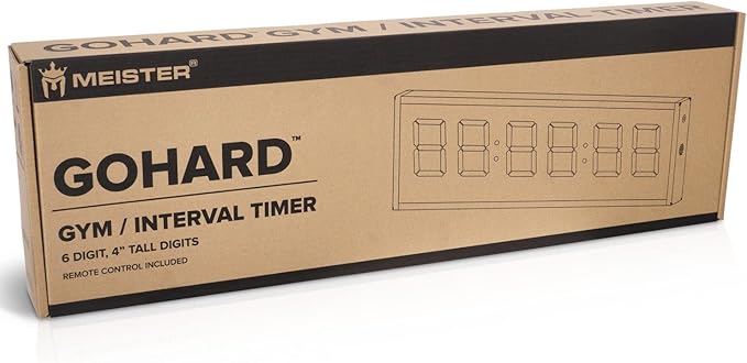 Meister GoHard Large 26" Gym Clock, Race & Interval Timer