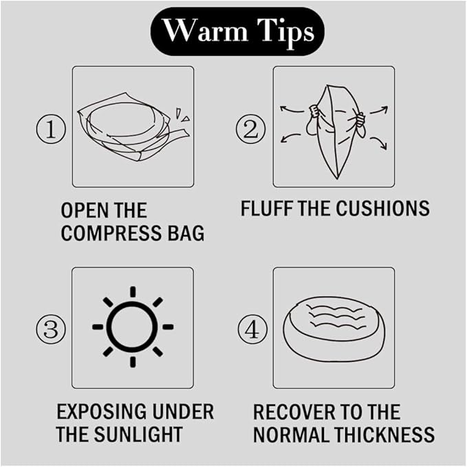 Tiita Floor Pillow Cushion, Round Seat Cushion, Outdoor Floor Pad, Meditation Cushion for Yoga Living Room Sofa Balcony, Set of 2, 22x22 Inch, Grey