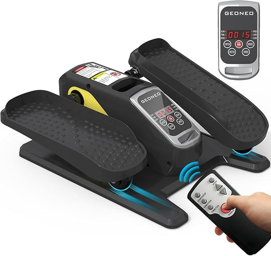 Under Desk Elliptical Machine, Electric Ellipse Leg Exerciser for Senior, Quiet and Compact Electric Seated Pedal Exerciser for Home with Monitor, Remote Control and 12 Adjustable Speeds