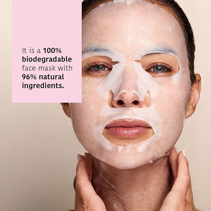 IROHA NATURE Face Masks - Packs for Better Skin (Pack of 5, Anti-Aging Face & Neck Tissue Mask with Collagen (96% Natural Ingredients))