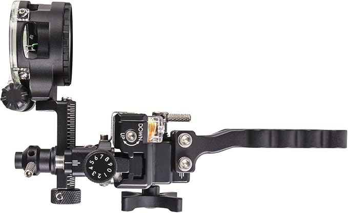 Trophy Ridge React One Pro Bow Sight - Accuracy up to 100 Yards, Tool Less Windage and Elevation Adjustability, 2nd/3rd Axis Leveling, Adjustable Click Light