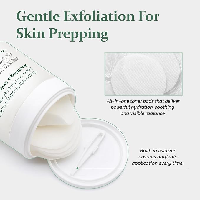 Toner Pads Face Exfoliator Dark Spots Removal Pads, Soothing with DEFENSIL®,Tea Tree | Wrinkle Minimizing with Peptides, Niacinamide for All Skin Types(125 Counts)