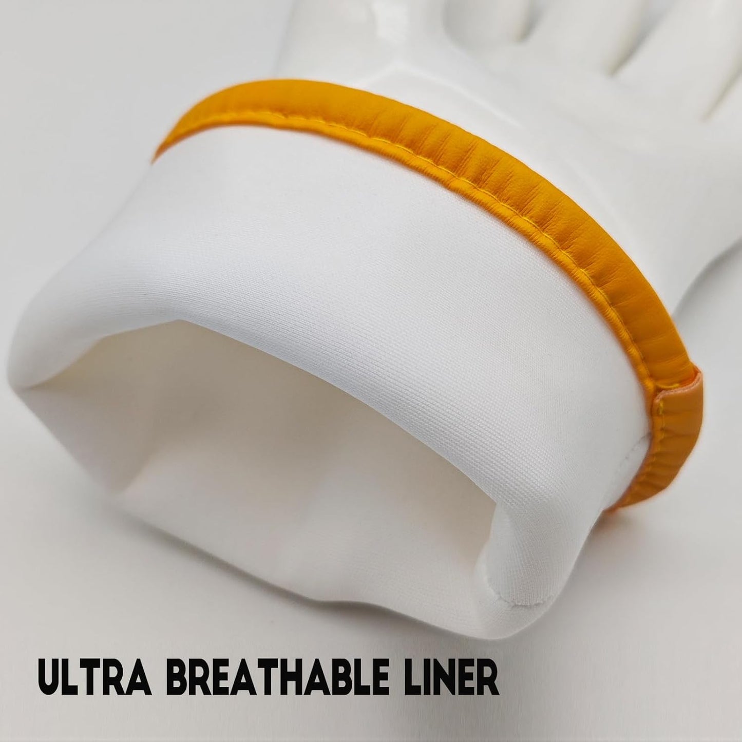 DEYAN Silicone BBQ & Oven Gloves - Food Grade, Heat Resistant Waterproof & Oil Proof Gloves for Grilling, Baking, Frying, Cooking - Long Sleeve & Non-Slip, 1 Pair (White, 9/L)