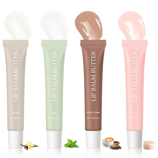 Summer Lip Glossy Butter Lip Balm, Lip Gloss Set, Soothing Lip Skincare, Instant Moisture, Lightweight, Nourish, Hydrate, Moisturizing Tint, Non-Sticky, Long-lasting,