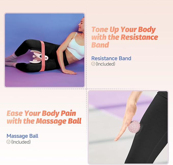 Thigh Master Thigh Exerciser for Women, Upgraded Inner Thigh Exerciser Pelvic Floor Exercise Kegel Hip Trainer, 45lb Thighmaster Home Gym for Legs Strengthen Machine