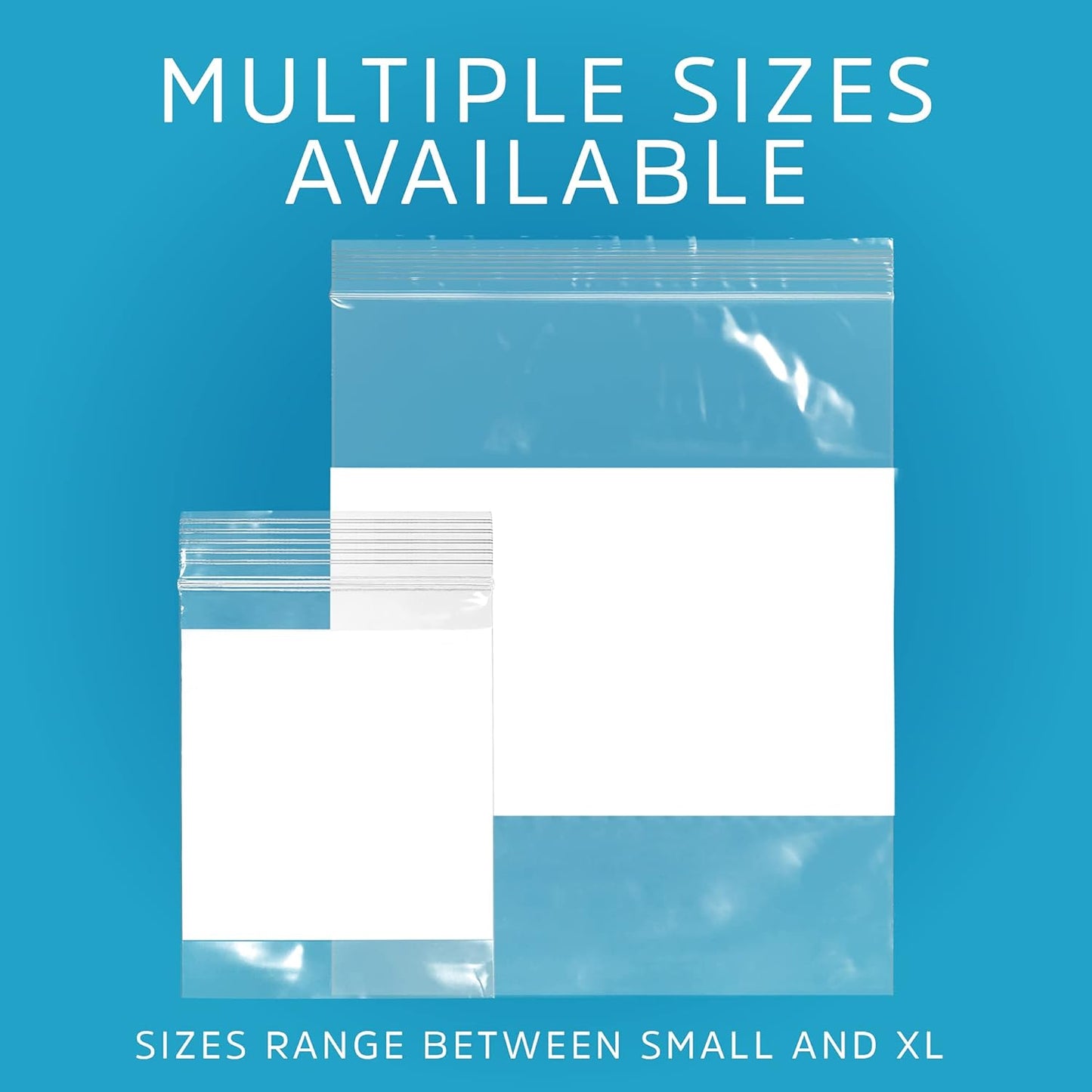 13" x 18" Extra-Large Zip Bags, 2 Mil Thick Clear Plastic Reclosable Zipper Lock Bags with Write-on White Block, with Resealable Zip Top Lock for Food Storage & Office Supplies, 200 Count