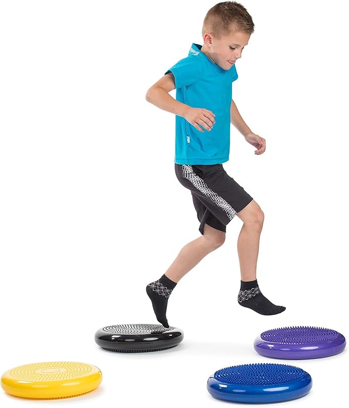 2 Pack Wobble Cushion Balance Disc - Wiggle Seat & Balance Pad for Exercise, Physical Therapy, Sensory Kids - Stability Disc, Dog Balance Disc