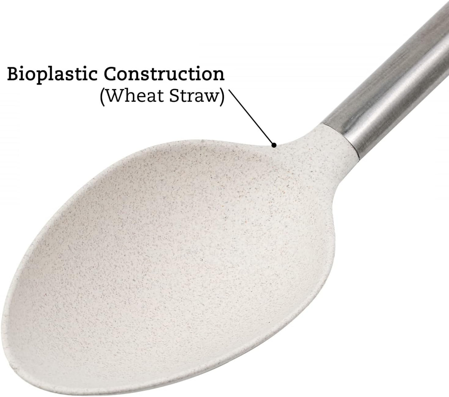 Beille 4pc Cream Wheat Straw Cooking Spoons Kitchen Utensils Set Household Essentials