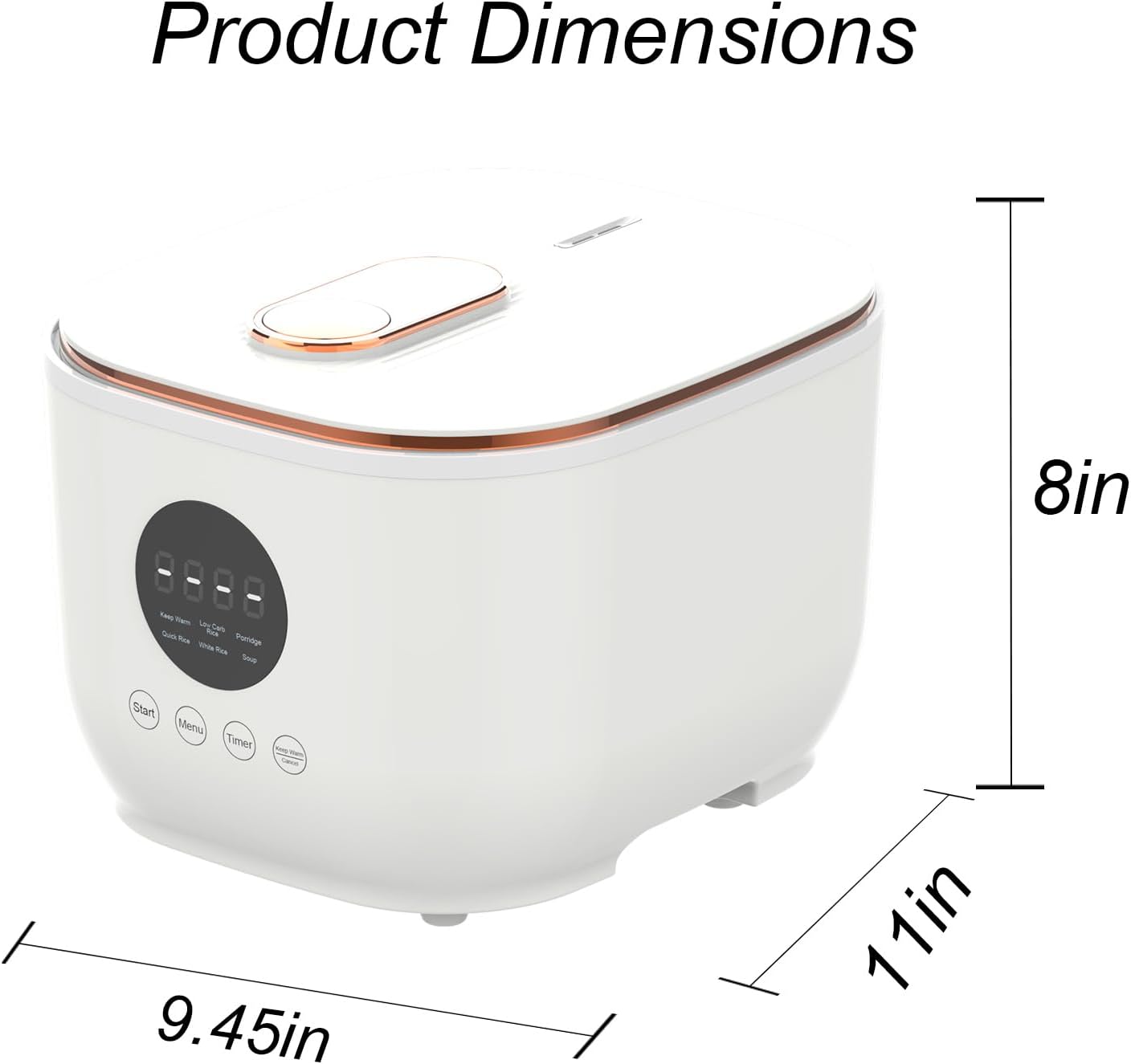 3L Healthy Low Carb Rice Cooker, Low Sugar Digital Steamer,Porridge,Soup,Quick Rice,White Rice,Stainless Steel Filter Basket,5 Cooking Functions,24H Timer & Auto Keep Warm
