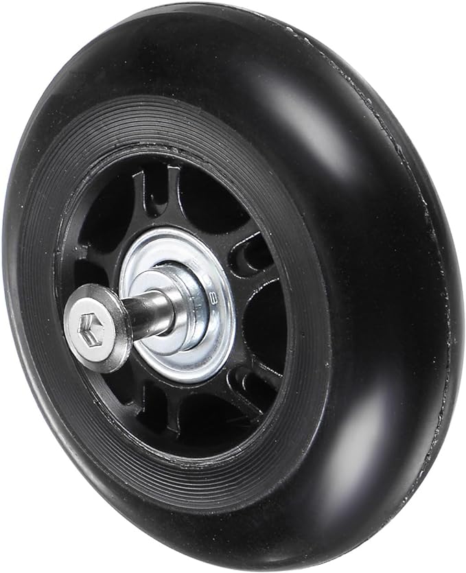 uxcell Replacement Luggage Wheels 70x24mm Suitcase Wheel Repair Kits Include 2 PU Bearing Wheels & Washers, Wrenches & Axle Screw for Trolley Bag, Inline Skate and Caster Board