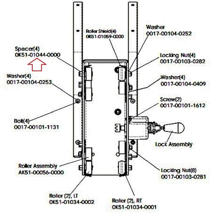 Wheel Roller Seat Spacer 0K51-01044-0000 Works with Life Fitness Stationary Bike