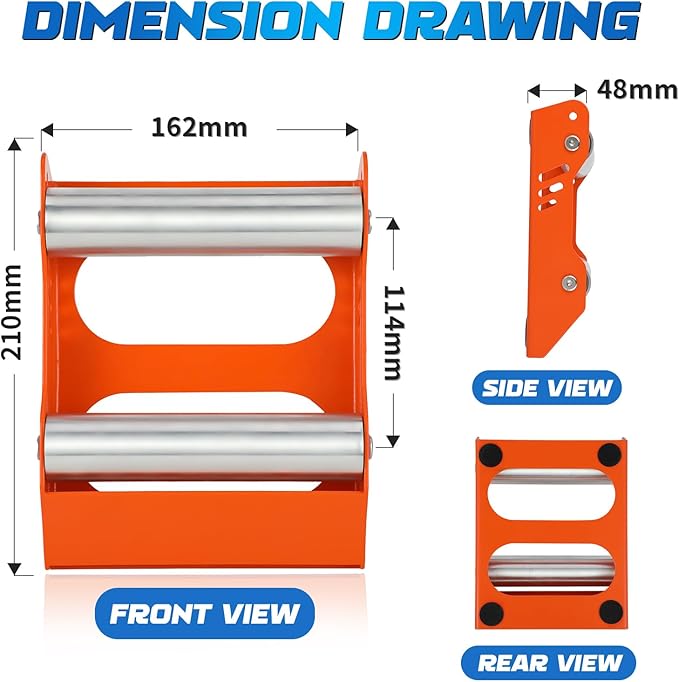 Motorcycle Wheel Cleaning Stand Universal Wheel Roller Stand for Tire Cleaning & Chain Lubrication Heavy Duty Paddock Stand for Street Bike (Motorcycle < 700 LB & Tire Width <260 mm) Orange