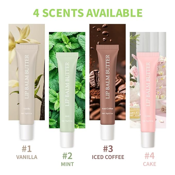 Summer Lip Glossy Butter Lip Balm, Lip Gloss Set, Soothing Lip Skincare, Instant Moisture, Lightweight, Nourish, Hydrate, Moisturizing Tint, Non-Sticky, Long-lasting,