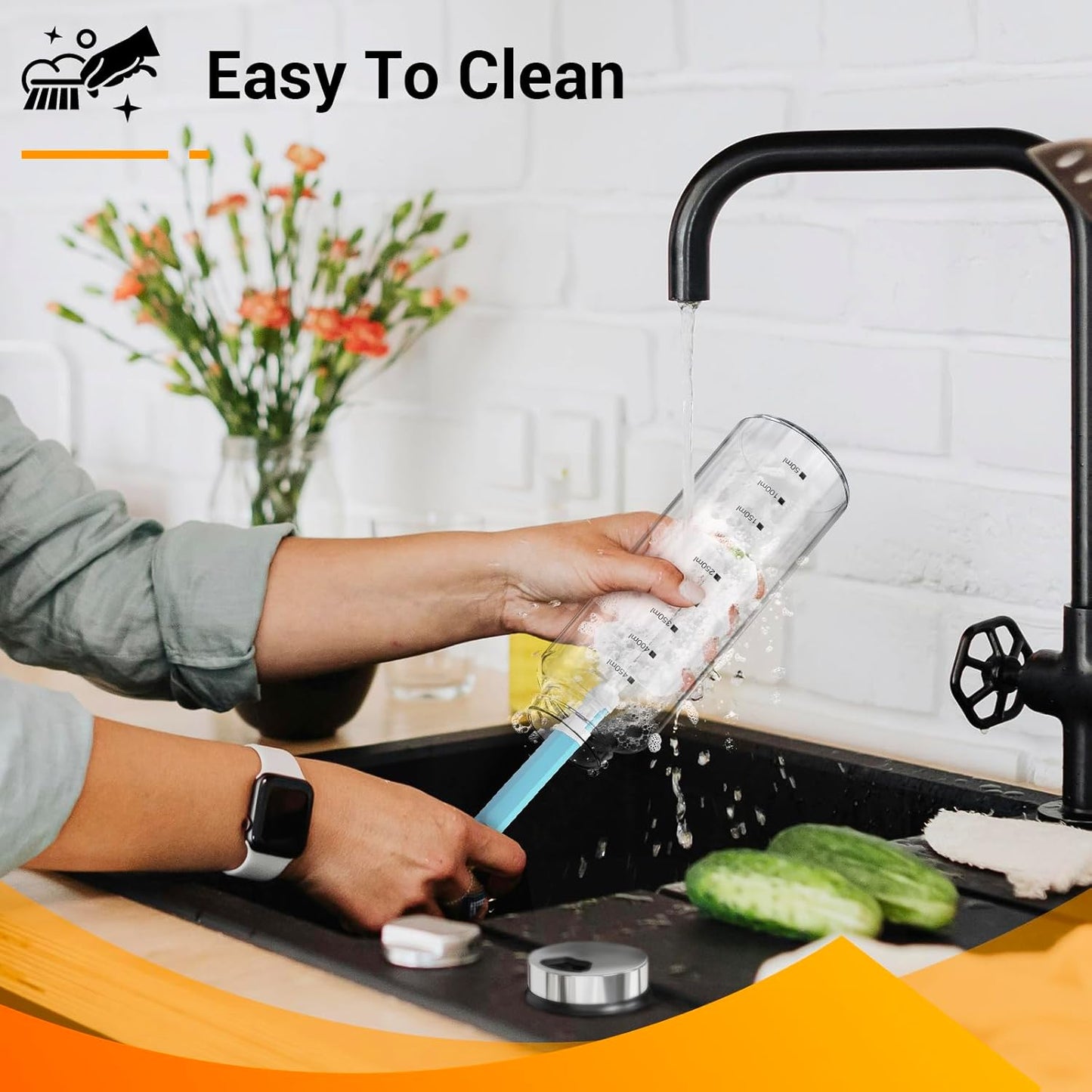 Segarty Glass Spice Jars, 6 Pack 15oz Large Spice Jar with Labels, Clear Empty Spice Containers with Shaker Lids, Salt Pepper Shakers Set Seasoning Bottles with 136 Stickers, 1 Chalk Pen and Brush