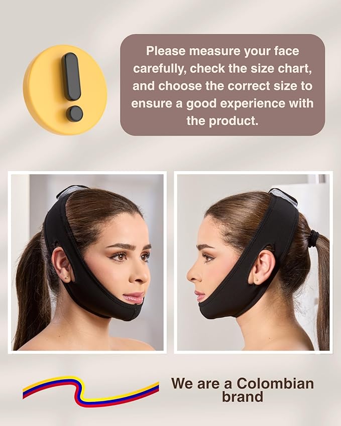 SHAPE CONCEPT Chin Strap for Sleeping 320 with Powernet, Otoplasty Headband, Double Chin Reducer and Ear Correctors