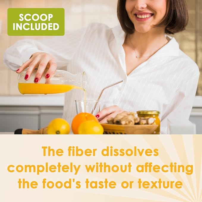 ZEBORA Fiber Supplement Powder, Soluble Prebiotic Fiber Powder Unflavored with Acacia for Digestive Health, Regularity and Hunger Control No Sugar Added, No Grit, Gluten Free, 70 Servings
