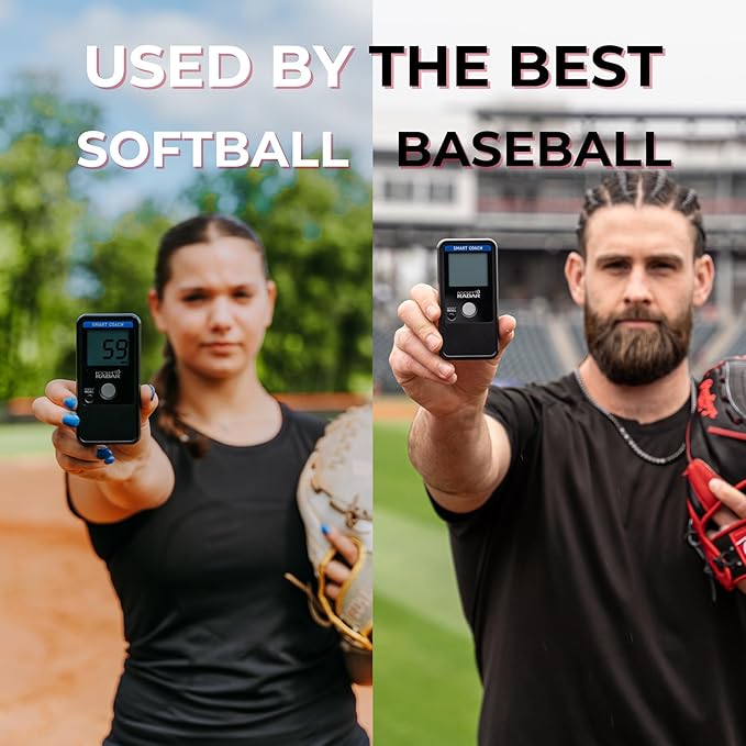 Pocket Radar Smart Coach Speed Gun for Baseball, Softball, Cricket - Accurate Pitching & Sports Speed Measurement, Portable Baseball Radar Gun Compatible with Pocket Radar App (iOS/Android)