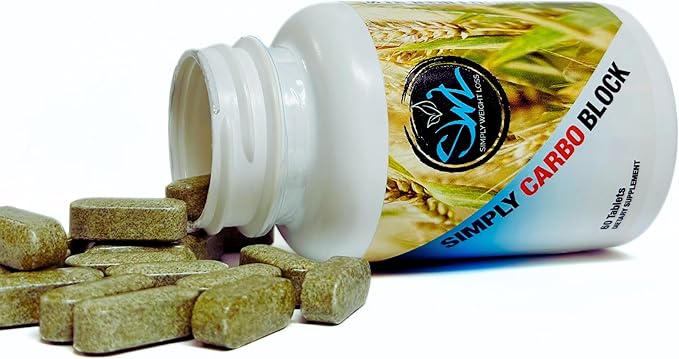Simply Carbo Block| Blocks Carbohydrates and Sugars| Increase Metabolism| Promotes Weight Loss| 60 Count, Herbal Proprietary Blend - Gymnema Leaf, Chromium, Kidney Bean, Spirulina, Vitamin C