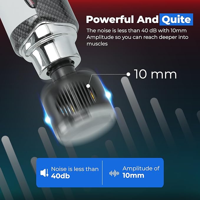 Massage Gun Deep Tissue with Heat and Cold Head, 6 Temperatures, 20 Levels & 10 Heads, Handheld Muscle Massager Gun with Carry Case, Portable Percussion Muscle Massager Gun (White)