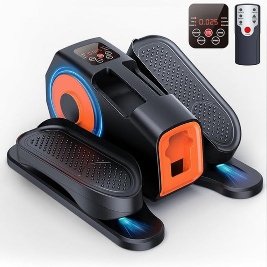 Under Desk Elliptical, Elliptical Leg Exerciser for Seniors, Home Portable Elliptical with Remote Control and 12 Adjustable Speeds, Electric Seated Pedal Exerciser