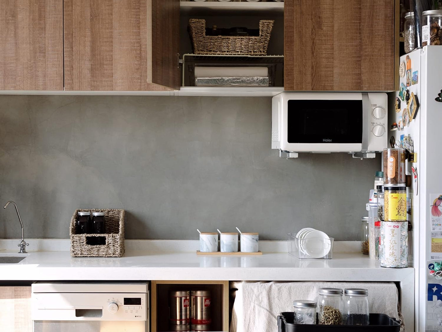 StorageWorks Wicker Baskets for Organizing, Pantry Organizers and Storage, Seagrass Storage Basket for Pantry Shelves, Kitchen Counter, Natural, 2 Pack