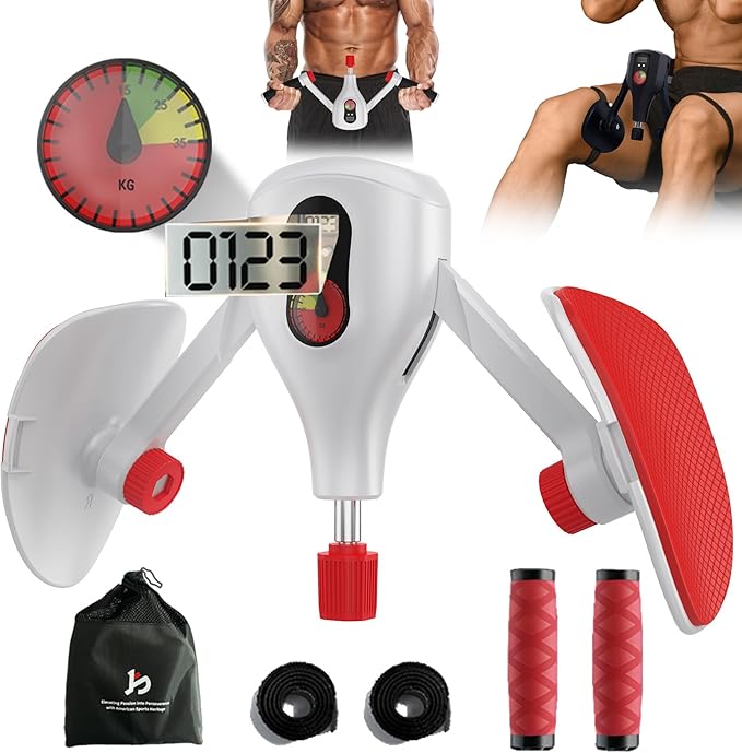 Thigh Trainer 0-77 lbs Adjustable Resistance, Pelvic Floor Muscle Kegel Exerciser, Thigh Exerciser & Booty Trainer for Women & Men, Pelvic Floor Exercise Workout Machine