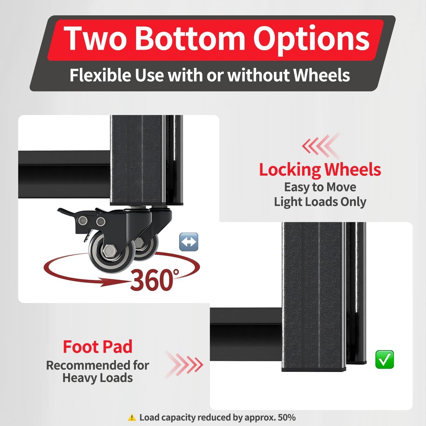 72" H 5-Shelf Metal Storage Shelves, 2000 lbs Garage Shelving Unit with Pegboard, Adjustable Industrial Heavy Duty Storage Rack with Wheels, 47.2" W x 23.6" D for Pantry Basement, Black