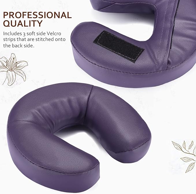 Noverlife Massage Universal Headrest Facial Cushion, Memory Foam Crescent Massage Face Cradle Pillow, Portable Travel Neck Pad Massage Table & Chair Face Pad for Beauty Bed Therapy Spa Relaxation