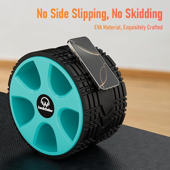 Back Roller, Back Wheel Targeted Back Pain Relief, Yoga Wheel Muscle Massage, Foam Roller for Trigger Point Therapy Physical, Stretching & Exercise, 880lbs Capacity, 10 Inch