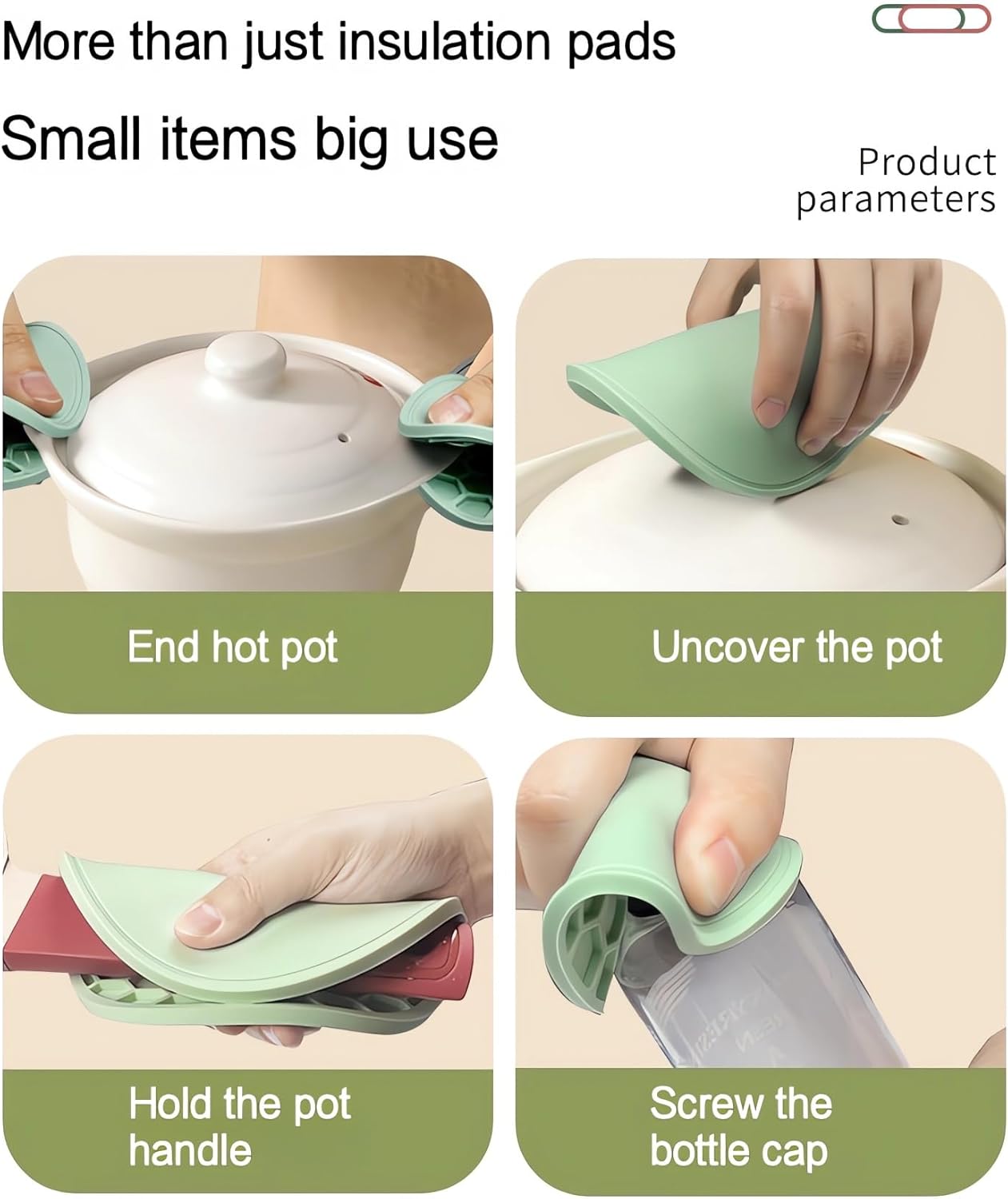 5-Pack Silicone Trivet Mats for Hot Pots,Pans & Dishes – Non-Slip Heat Resistant Round Placemats, Kitchen Counter Protectors & Coasters (Home Essentials Orange 6.3"*6.3"*0.24")