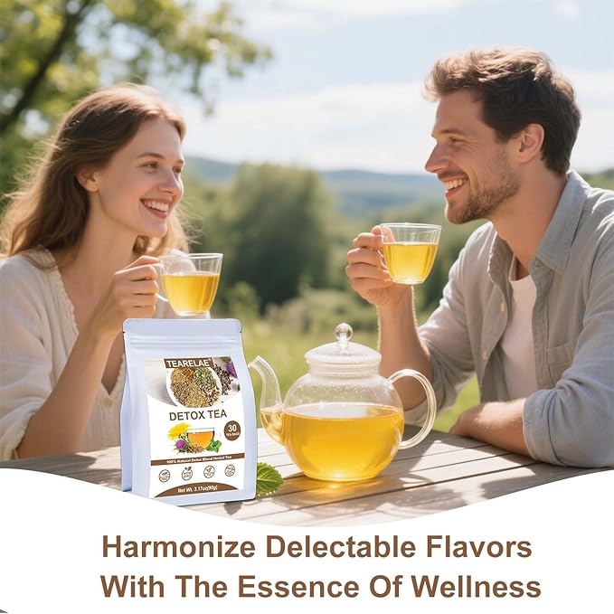 TEARELAE - Detox Tea, 30 Count Herbal Liver Detox Tea Bag - Milk Thistle Seed, Dandelion Root, Licorice Root, Fennel, Turmeric, Peppermint - Support Liver Function