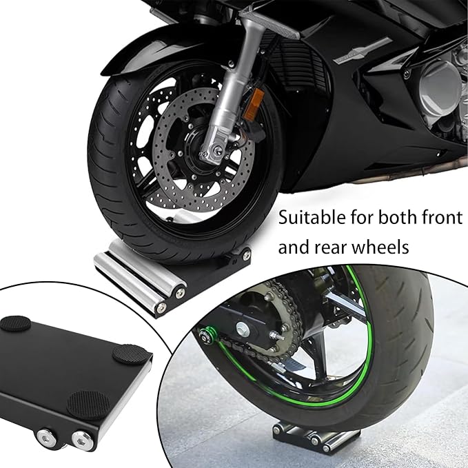 Motorcycle Wheel Cleaning Stand Universal Wheel Clean Roller Stand for Tire Cleaning & Chain Lubrication for Dirt Bike Street Bike