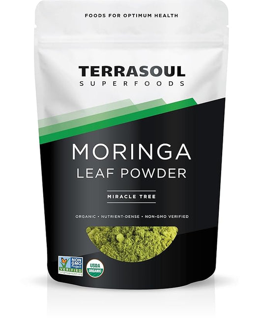 Terrasoul Superfoods Organic Moringa Powder, 11 Oz : Detox - Antioxidants - Immunity