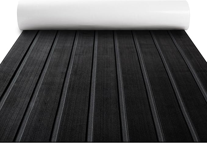 FOCEAN Boat Flooring EVA Foam Boat Decking Faux Teak Marine Flooring Boat Mat Boat Carpet Sheet for Motorboat RV Yacht Kayak Surfboard, 94.5"x 47.2"/35.4"/23.6"/15.7"