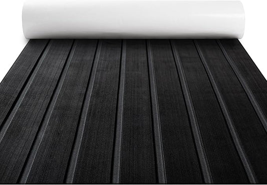 FOCEAN Boat Flooring EVA Foam Boat Decking Faux Teak Marine Flooring Boat Mat Boat Carpet Sheet for Motorboat RV Yacht Kayak Surfboard, 94.5"x 47.2"/35.4"/23.6"/15.7"