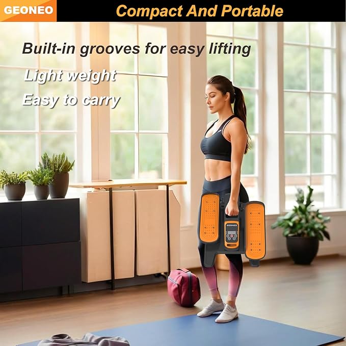 Under Desk Elliptical Machine, Electric Ellipse Leg Exerciser for Senior, Quiet and Compact Electric Seated Pedal Exerciser for Home with Monitor, Remote Control and 12 Adjustable Speeds