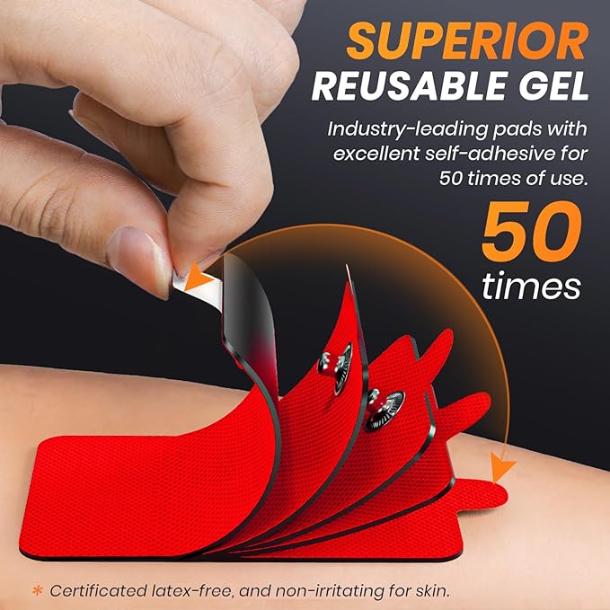 Dual Channel TENS Unit Muscle Stimulator, 3-in-1 EMS TENS Machine with 24 Modes & 40 Levels, Rechargeable EMS Massager for Neck, Shoulder, Sciatica & Back Pain Relief with 12 Pads, EVA Case