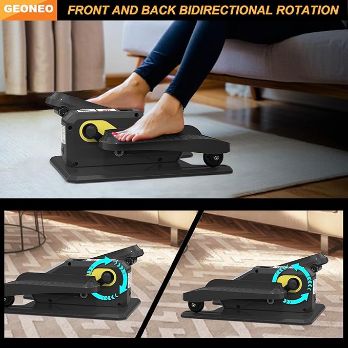 Under Desk Elliptical Machine, Electric Ellipse Leg Exerciser for Senior, Quiet and Compact Electric Seated Pedal Exerciser for Home with Monitor, Remote Control and 12 Adjustable Speeds