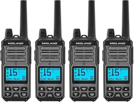 Midland GXT67 Pro GMRS Two Way Radio - 4 Pack Bundle
