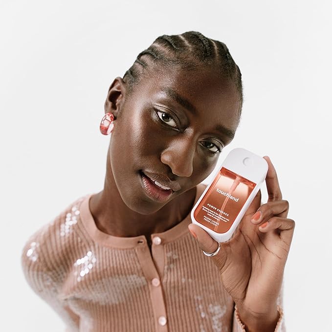 Touchland Power Essence Hydrating Body & Hair Fragrance, Peachy Lychee, 2 FL. OZ. Travel Size Body Mist