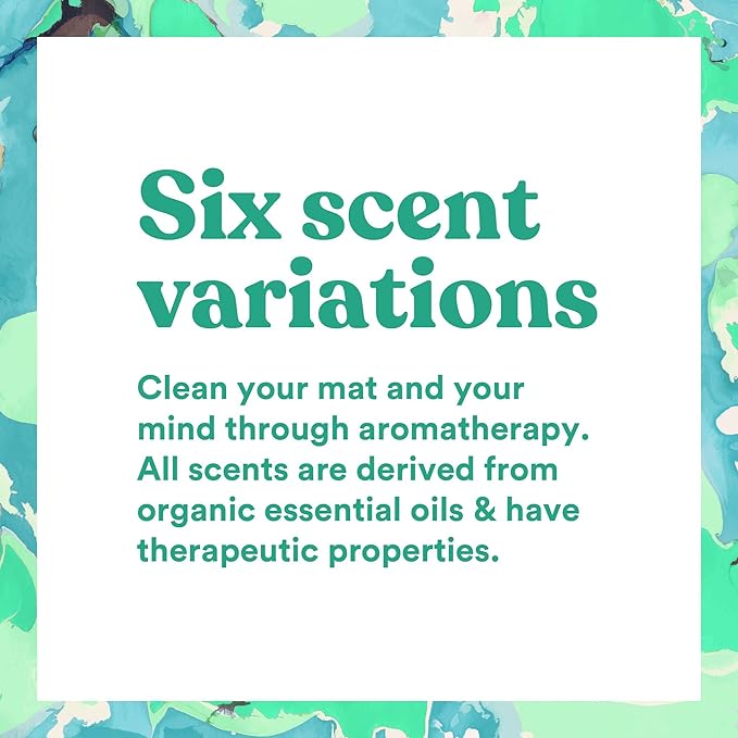 ASUTRA Yoga Mat Cleaner Spray Variety Pack (All Scents), 4 fl oz (Pack of 6) - No Slippery Residue, Organic Essential Oils, Deep-Cleansing for Fitness Gear & Gym Equipment, Microfiber Towels Included